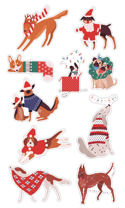 НАКЛЕЙКИ ДЕКОРАТИВНЫЕ ВИНИЛОВЫЕ Divino Sticky/30*50Собачки 30х50 см