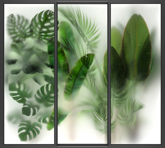 Фотообои F-399 Тропики за стеклом 300х270