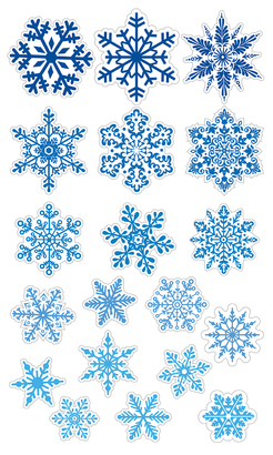 НАКЛЕЙКИ ДЕКОРАТИВНЫЕ ВИНИЛОВЫЕ Divino Sticky/30*50Снежинки 30х50 см