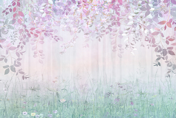 Фотообои T-139 Лес в радужной дымке 400х270