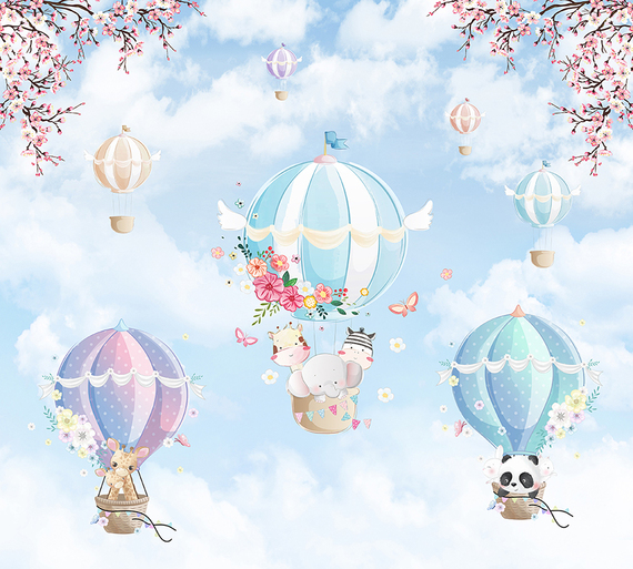 Фотообои T-188 Полет на воздушных шарах 300х270