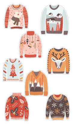 НАКЛЕЙКИ ДЕКОРАТИВНЫЕ ВИНИЛОВЫЕ Divino Sticky/30*50Зимние свитера 30х50 см