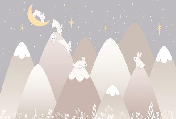 Фотообои F-427 Зайки в горах 400х270