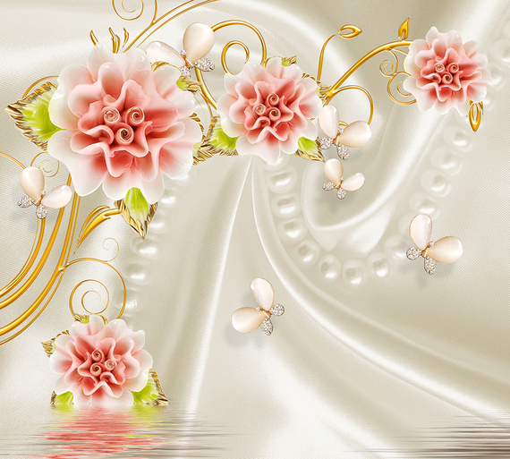 Фотообои Жемчуг на шелке 300х270 из коллекции Divino Decor