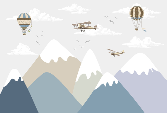 Фотообои F-176 Горы сканди с шарами 2 400х270