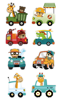 НАКЛЕЙКИ ДЕКОРАТИВНЫЕ ВИНИЛОВЫЕ Divino Sticky/30*50Водители 30х50 см