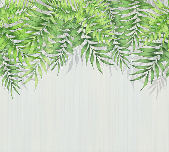 Фотообои Z-286 Зеленые листья 300х270