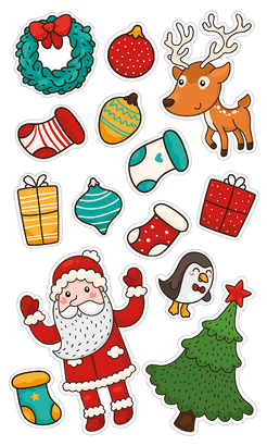 НАКЛЕЙКИ ДЕКОРАТИВНЫЕ ВИНИЛОВЫЕ Divino Sticky/30*50Новогоднее настроение 30х50 см