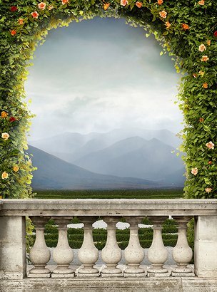 Фотообои Балкон с видом на горы 200х270 см из коллекции Divino Decor