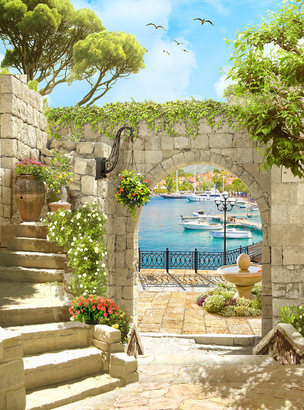 Фотообои Разрушенная лестница 200х270 из коллекции Divino Decor