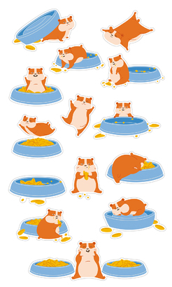 НАКЛЕЙКИ ДЕКОРАТИВНЫЕ ВИНИЛОВЫЕ Divino Sticky/30*50Хомячок 30х50 см