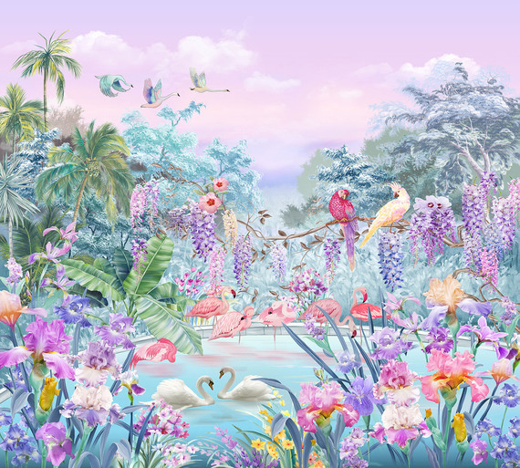 Фотообои F-101 Райский сад 300х270