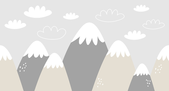 Фотообои F-496 Облака над заснеженными горами 3 500х270