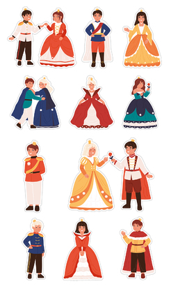 НАКЛЕЙКИ ДЕКОРАТИВНЫЕ ВИНИЛОВЫЕ Divino Sticky/30*50Принцы и принцессы 30х50 см