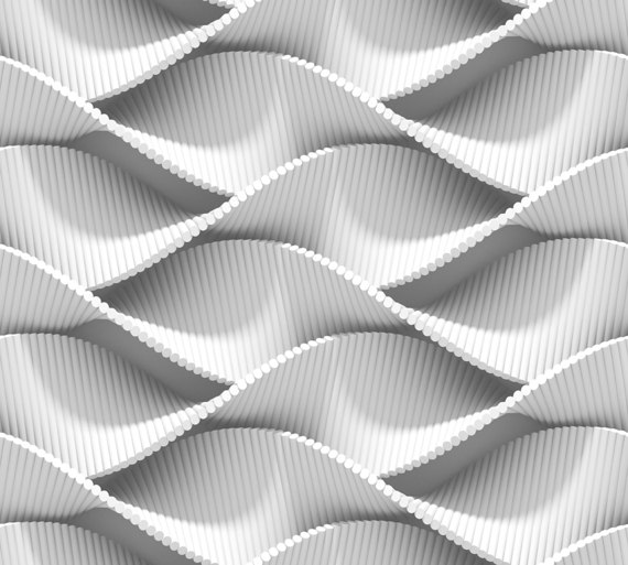 3D Фотообои DIVINO Decor T-117 Изогнутые линии 300х270