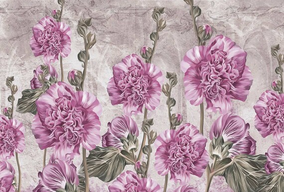 Фотообои F-127 Стебли с розовыми цветами 400х270