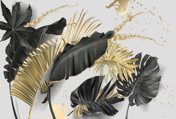 Фотообои F-092 Золотые листья 400х270