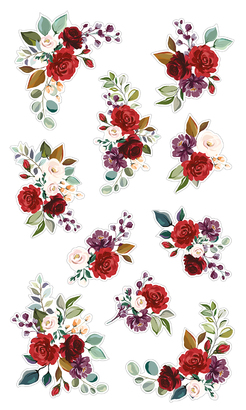 НАКЛЕЙКИ ДЕКОРАТИВНЫЕ ВИНИЛОВЫЕ Divino Sticky/30*50Розы 30х50 см