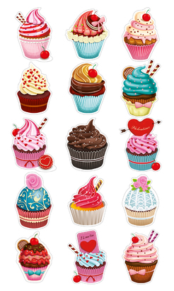 НАКЛЕЙКИ ДЕКОРАТИВНЫЕ ВИНИЛОВЫЕ Divino Sticky/30*50Праздничные кексы 30х50 см