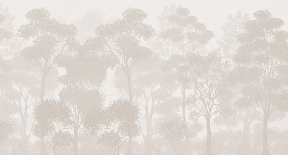Фотообои F-495 Пепельно-бежевый лес 5 500х270