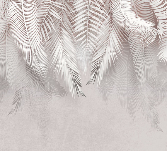 Фотообои T-381 Светлые бежевые листья 300х270 