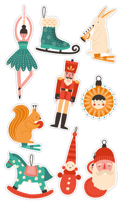 НАКЛЕЙКИ ДЕКОРАТИВНЫЕ ВИНИЛОВЫЕ Divino Sticky/30*50Ёлочные игрушки 2 30х50 см