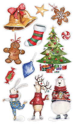 НАКЛЕЙКИ ДЕКОРАТИВНЫЕ ВИНИЛОВЫЕ Divino Sticky/30*50Животные акварель 30х50 см