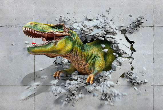 Фотообои H-093 Динозавр объемный 3 400х270