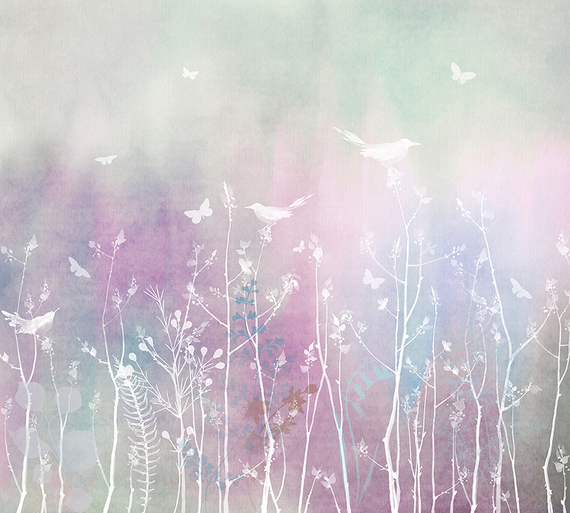 Фотообои T-196 Птицы на ветках 300х270