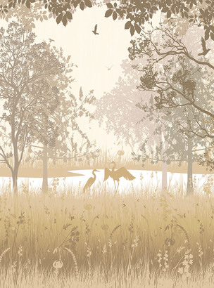 Фотообои Z-421 Птицы у озера 2 200х270