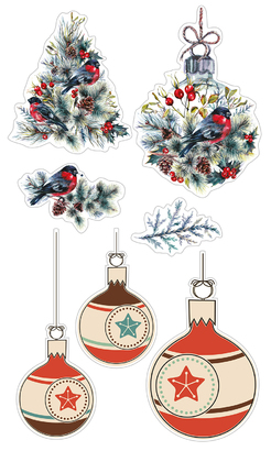 НАКЛЕЙКИ ДЕКОРАТИВНЫЕ ВИНИЛОВЫЕ Divino Sticky/30*50Снегири 30х50 см