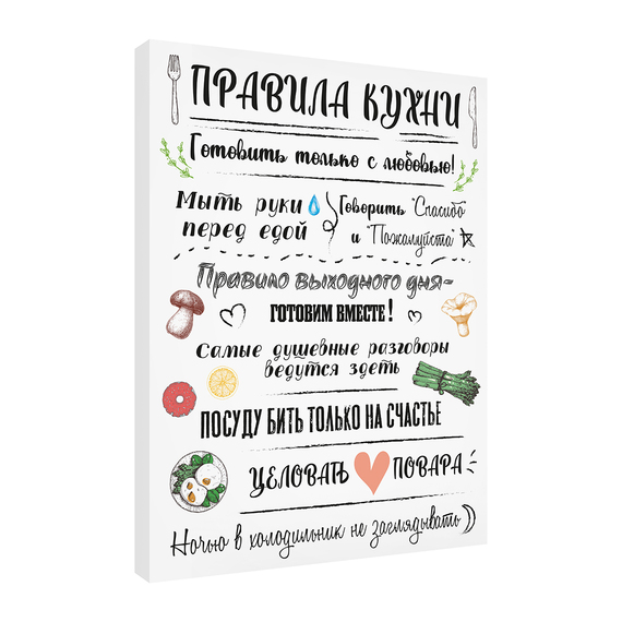 Постер Правила кухни 3 30х40