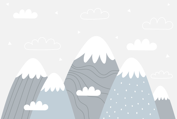 Фотообои F-138 Серо-голубые горы 400х270