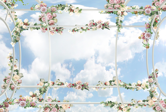 Фотообои Навес с розами 400х270 из коллекции Divino Decor