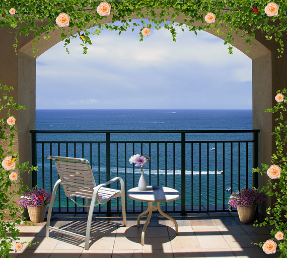 Фотообои Вид с балкона на море 300х270 из коллекции Divino Decor