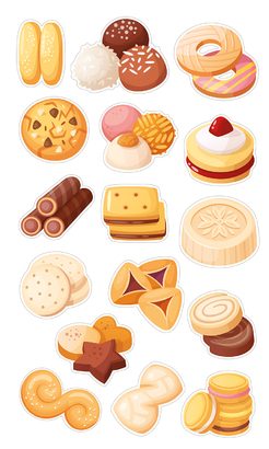 НАКЛЕЙКИ ДЕКОРАТИВНЫЕ ВИНИЛОВЫЕ Divino Sticky/30*50Печенье 30х50 см