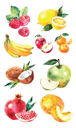 НАКЛЕЙКИ ДЕКОРАТИВНЫЕ ВИНИЛОВЫЕ Divino Sticky/30*50Фрукты 30х50 см