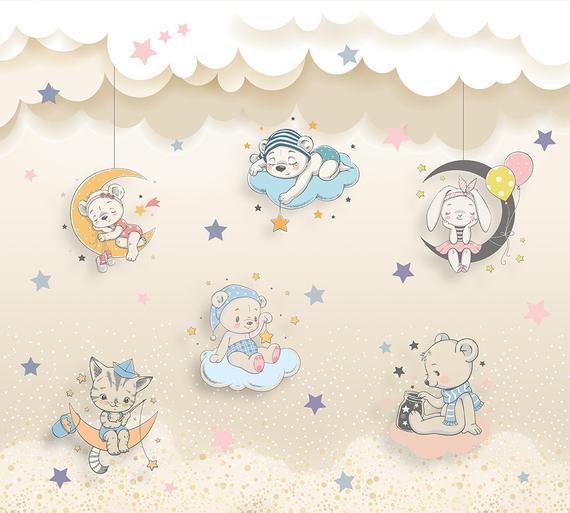 Фотообои T-238 Спящие мишки 300х270