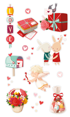 НАКЛЕЙКИ ДЕКОРАТИВНЫЕ ВИНИЛОВЫЕ Divino Sticky/30*50Романтика 30х50 см