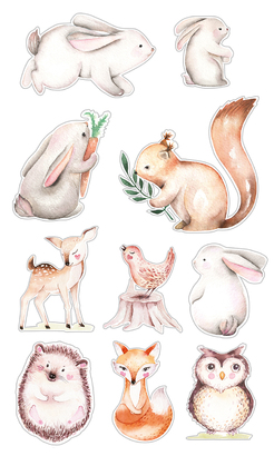 НАКЛЕЙКИ ДЕКОРАТИВНЫЕ ВИНИЛОВЫЕ Divino Sticky/30*50Животные 30х50 см