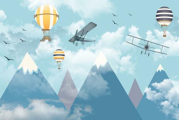 Фотообои Z-096 Полет над горными вершинами 400х270