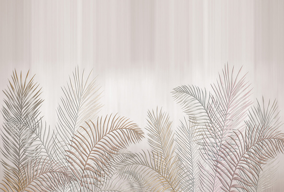 Фотообои Z-298 Пальмовые листья беж 400х270