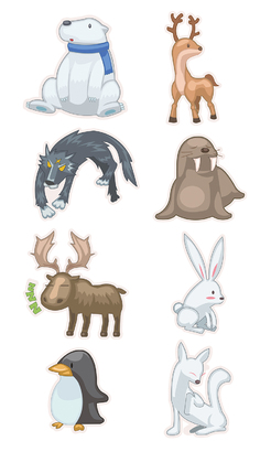 НАКЛЕЙКИ ДЕКОРАТИВНЫЕ ВИНИЛОВЫЕ Divino Sticky/30*50Животные 2 30х50 см