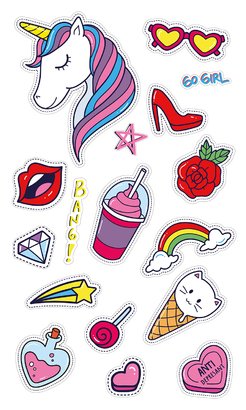 НАКЛЕЙКИ ДЕКОРАТИВНЫЕ ВИНИЛОВЫЕ Divino Sticky/30*50Единорог 30х50 см