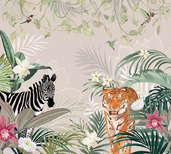 Фотообои F-339 Дикие животные 300х270