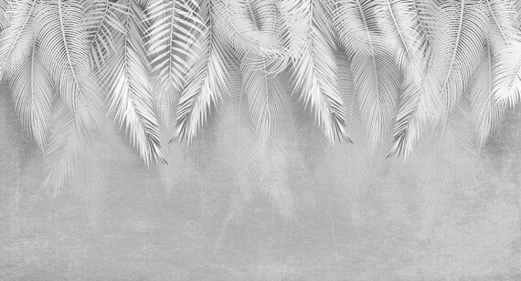 Фотообои T-338 Серые листья 4 500х270