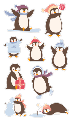 НАКЛЕЙКИ ДЕКОРАТИВНЫЕ ВИНИЛОВЫЕ Divino Sticky/30*50Пингвины 30х50 см