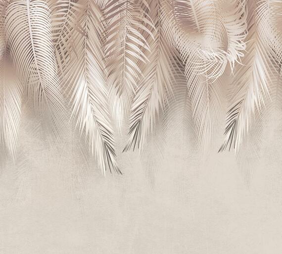 Фотообои T-379 Бежевые листья 300х270 