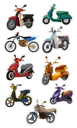 НАКЛЕЙКИ ДЕКОРАТИВНЫЕ ВИНИЛОВЫЕ Divino Sticky/30*50Мотоциклы 30х50 см