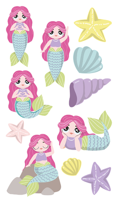 НАКЛЕЙКИ ДЕКОРАТИВНЫЕ ВИНИЛОВЫЕ Divino Sticky/30*50Русалки 30х50 см